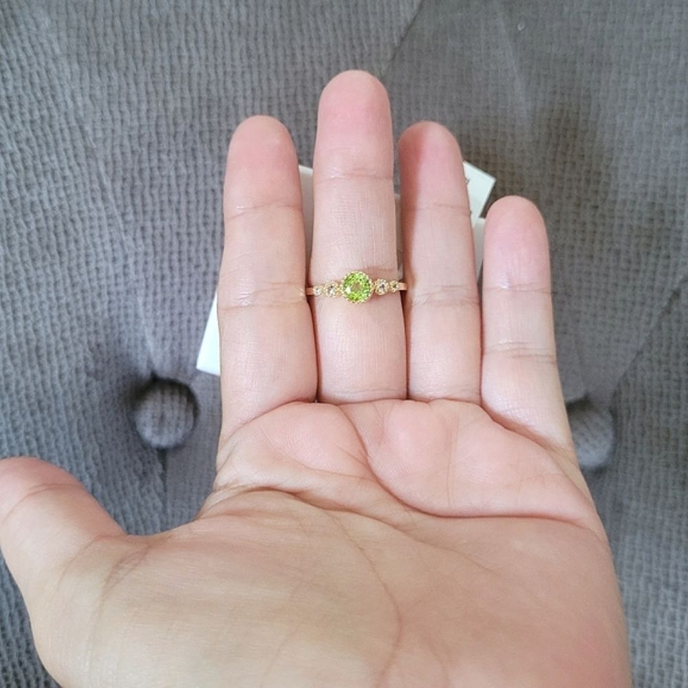 Shivam Peridot💚 with White Topaz Ring💍 - NIB - Picture 10 of 16